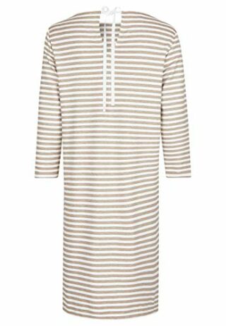 Daniel Hechter Modernes A-Linien-Kleid mit Streifenmuster, Beige