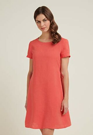 Daniel Hechter Sommerliches Leinen-Kleid, Orange