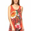 Desigual Casual Midikleid mit Blumenmuster, Rot