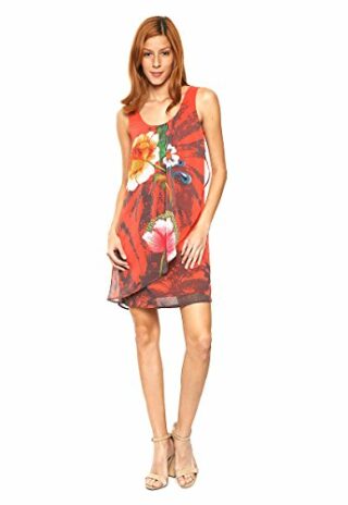 Desigual Casual Midikleid mit Blumenmuster, Rot