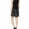Desigual Casual Midikleid mit Blumenmuster, Schwarz