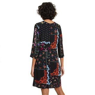 Desigual Dress LEIA Minikleid mit Blumenmuster, Schwarz