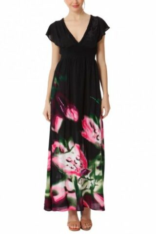 Desigual Kleid BERNA Maxikleid, Sommerkleid, Schwarz