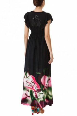 Desigual Kleid BERNA Maxikleid, Sommerkleid, Schwarz