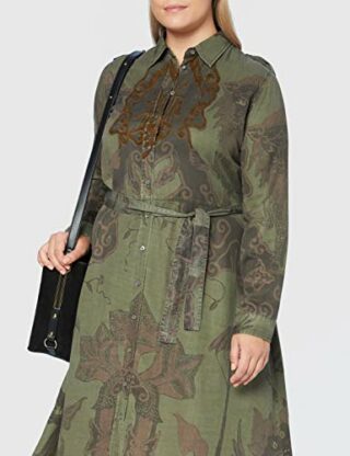 Desigual Vest_Guardians Hemdblusenkleid, Grün