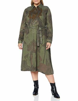 Desigual Vest_Guardians Hemdblusenkleid, Grün