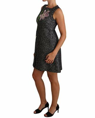 Dolce & Gabbana IT40 Minikleid mit Hahnentritt-Muster, Schwarz