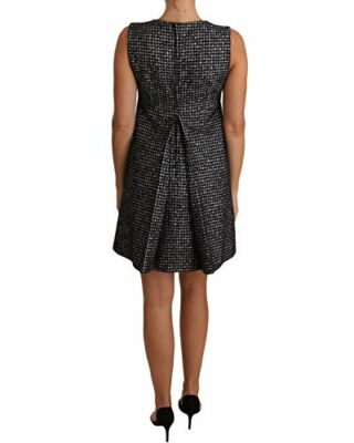 Dolce & Gabbana IT40 Minikleid mit Hahnentritt-Muster, Schwarz