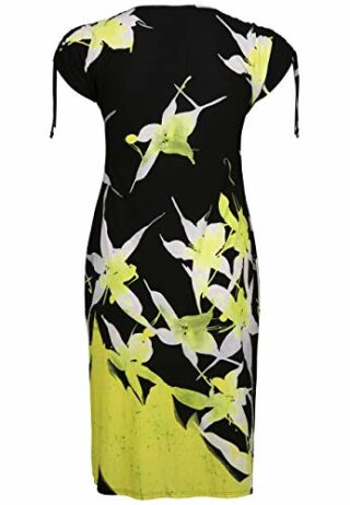 Doris Streich Ausgestelltes Kleid mit Allover-Muster, Schwarz