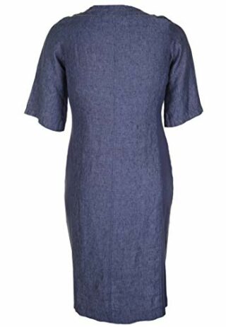 Doris Streich Leinenkleid im Denim-Stil, Blau