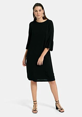 EMILIA LAY Abendkleid mit 3/4-Arm, Schwarz