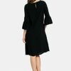 EMILIA LAY Abendkleid mit 3/4-Arm, Schwarz