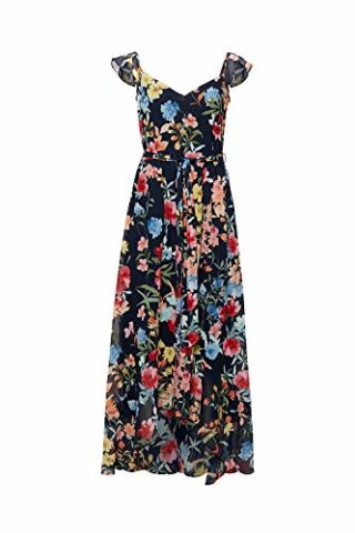 ESPRIT Collection 049EO1E042 Abendkleid, Blau