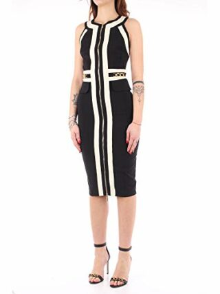 Elisabetta Franchi AB03711E2 Etuikleid, Schwarz