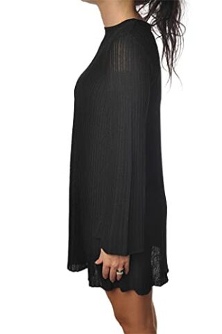 Elisabetta Franchi AM84M11E2 Ausgestelltes Kleid, Schwarz