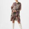 FROGBOX Ausgestelltes Kleid, Braun