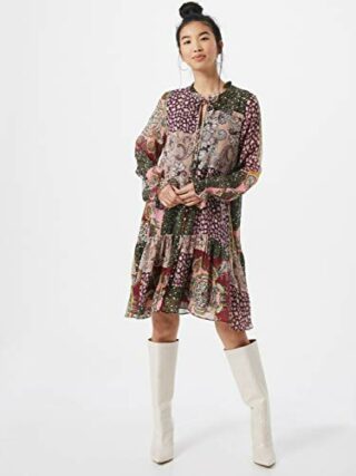 FROGBOX Ausgestelltes Kleid, Braun