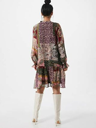 FROGBOX Ausgestelltes Kleid, Braun