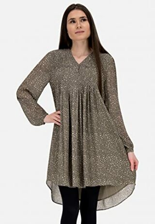 FROGBOX Ausgestelltes Kleid, Grau