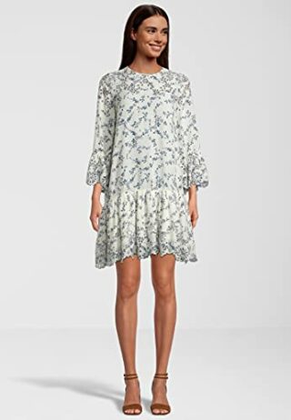 FROGBOX Sommerkleid mit Blumenmuster, Grün