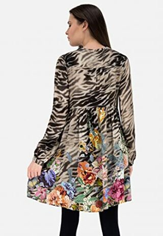 FROGBOX Sommerkleid mit langen Armen, Braun