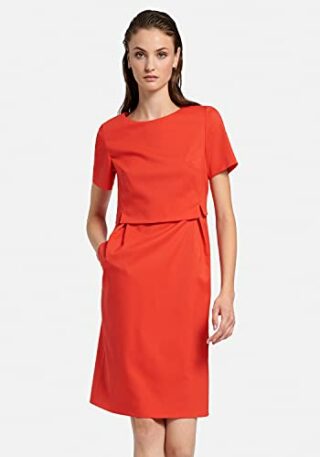 Fadenmeister Berlin Abendkleid mit 1/2-Arm, Rot