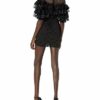 For Love & Lemons Adella Party Cocktailkleid, Schwarz