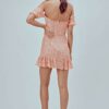 For Love & Lemons Dakota Minikleid aus Spitze, Orange