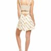 For Love & Lemons Georgia Gesmoktes Minikleid, Leinenkleid, Gelb