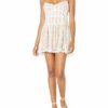 For Love & Lemons Wildflower Mini Kleid, Beige