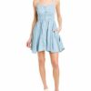 French Connection Midi Kleid mit Knopfleiste vorne, Blau