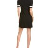 French Connection Sudan Minikleid, Jerseykleid, Schwarz