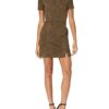 French Connection Vegan Minikleid aus Wildleder, Braun