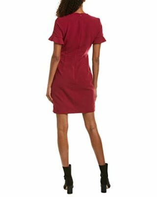 French Connection Whisper Light Riemchen-Minikleid, Rot