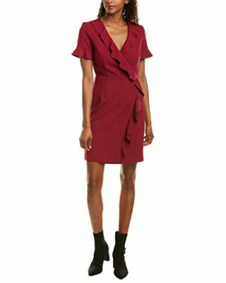 French Connection Whisper Light Riemchen-Minikleid, Rot