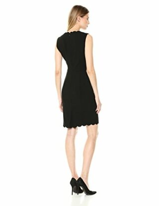 French Connection Whisper Light Stretch-Minikleid mit Wellenschliff, Schwarz