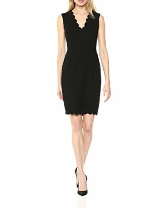 French Connection Whisper Light Stretch-Minikleid mit Wellenschliff, Schwarz