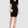 French Connection Zasha Spotlight Body-Kleid mit V-Ausschnitt, Schwarz