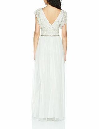 Frock and Frill Bambi Maxikleid mit hoher Taille, Silber