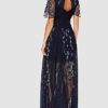 Frock and Frill Farfalla Maxi Abendkleid, Blau