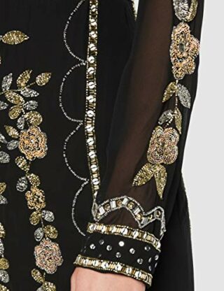 Frock and Frill Heidi Minikleid mit langen Ärmeln, Schwarz