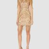 Frock and Frill High Minikleid mit Nackenverzierung, Gold