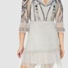 Frock and Frill Isobelle Abendkleid, Knielang, Grau