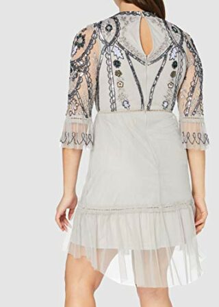 Frock and Frill Isobelle Abendkleid, Knielang, Grau