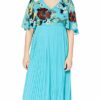 Frock and Frill Kara Midikleid mit Faltenrock, Blau