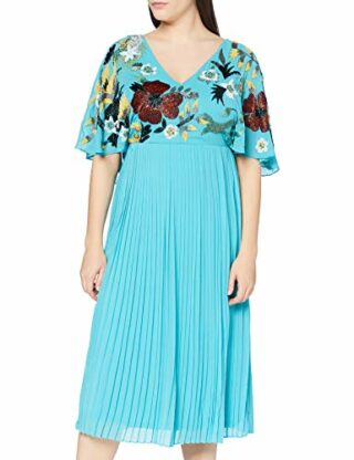 Frock and Frill Kara Midikleid mit Faltenrock, Blau