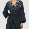 Frock and Frill Maxikleid mit langen Ärmeln, Blau