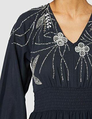 Frock and Frill Maxikleid mit langen Ärmeln, Blau