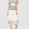 Frock and Frill Midi Cocktailkleid, Weiß