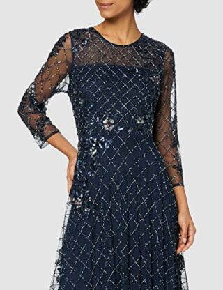 Frock and Frill Midikleid mit langen Ärmeln., Blau